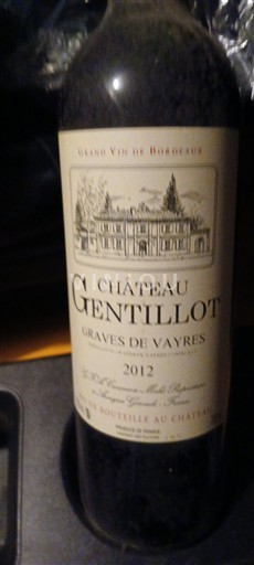 Bordeaux Graves-de-Vayres Château Gentillot 2012