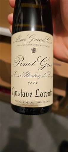 Alsace Ospecificerad Grand Cru Gustave Lorentz Pinot Gris Grand Cru Altenberg de Bergheim 2018