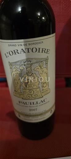 Bordeaux Pauillac L'Oratoire 2007