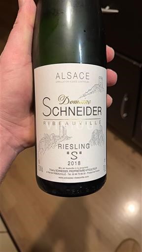 Alsace Riesling Domaine Schneider Riesling S 2018