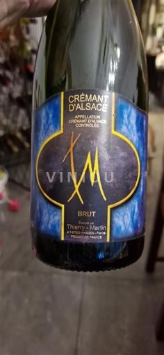 Rượu vang sủi bọt Blanc brut Thierry-Martin Non millésimé Pháp Alsace Crémant d'Alsace AOC