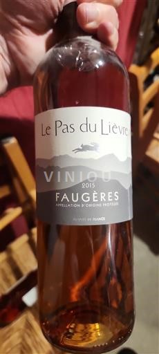 Languedoc Faugères Le Pas du Lièvre 2015