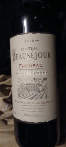 Burdeos Fronsac Château Beauséjour 2015