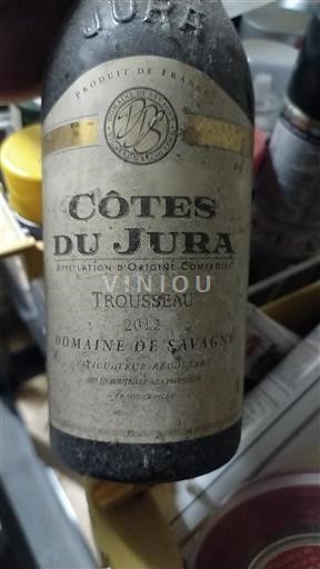 Vine Rouge sec Trousseau Domaine Savagny 2012 Frankrig Jura Côtes-du-jura AOC