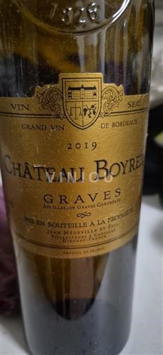 Bordeaux Graves Château Boyrein 2019