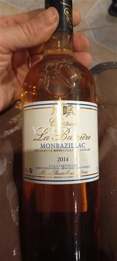 Rượu vang Blanc liquoreux Château La Barrière 2014 Pháp Tây Nam Monbazillac AOC