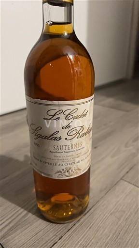 Bordeaux Sauternes Château Sigalas Rabaud Le Cadet de Sigalas Rabaud 1995