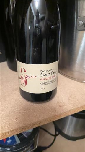 Vinos Rouge sec Les Quatre Terres Domaine Santa Duc 2010 Francia Valle del Ródano Côtes del Ródano AOC