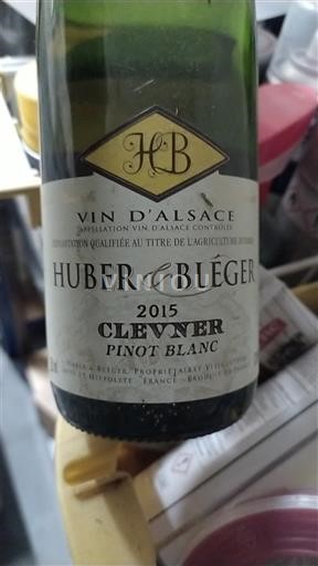Alsacia Huber & Bléger Clevner Pinot Blanc 2015