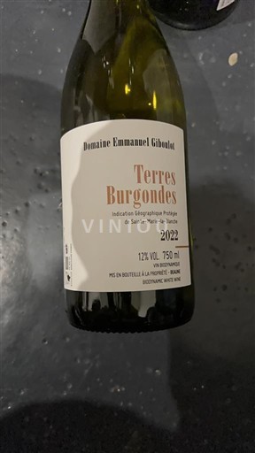 Aquitaine and Charentes Agenais Domaine Emmanuel Giboulot Terres Burgondes 2022