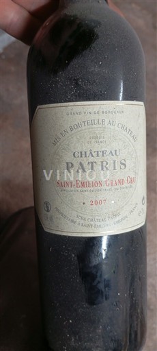 Bordeaux Saint-Émilion Grand Cru Grand Cru Château Patris 2007