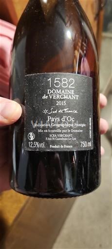 Vini Rouge sec 1582 Domaine Verchant 2015 Francia Linguadoca e Rossiglione Paese d'Oc IGP