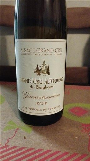 Alsace Ospecificerad Grand Cru Cave Vinicole de Hunawihr Grand Cru Altenberg de Bergheim Gewurztraminer 2022