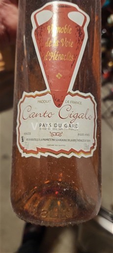 Rhônedalen Ospecificerad Vignoble de la Voie d'Héraclès Canto Cigalo Icke årgångsbetecknad