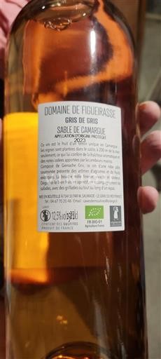 Linguadoca e Rossiglione Sabbie di Camargue Domaine Figuierasse Gris de Gris 2023