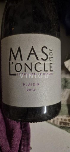 Wines Rouge sec Plaisir Mas de l'Oncle 2013 France Languedoc-Roussillon Saint-Guilhem-le-Désert IGP