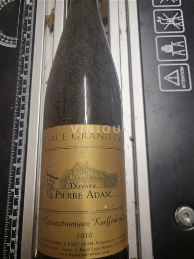 Alsace Ospecificerad Grand Cru Domaine Pierre Adam Gewurztraminer Kaefferkopf 2010