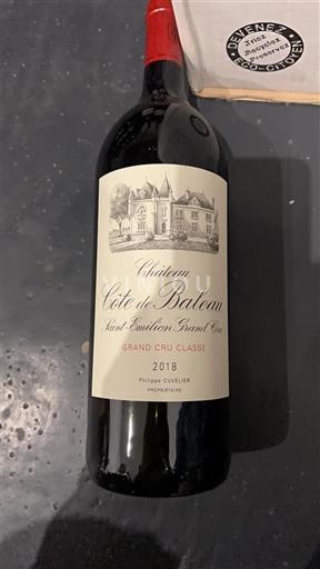 Bordeaux Saint-Émilion Grand Cru Grand Cru Classé Château Côte de Baleau 2018