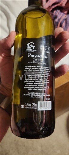 Vinhos Blanc sec Pouzarenque Viognier Vignobles Gerentes 2023 França Languedoc e Roussillon Pays d'oc IGP