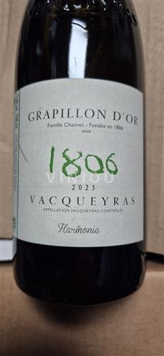 Rhônedalen Vacqueyras Grapillon d'Or Harmonie 2023