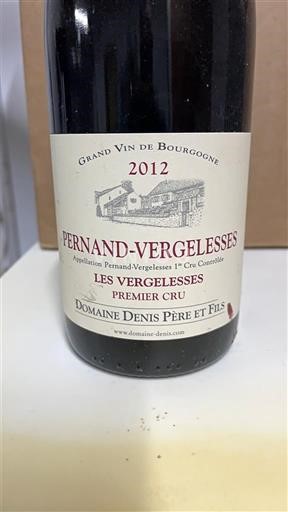 Borgoña Pernand-Vergelesses Premier Cru Domaine Nis Père et Fils Les Vergelesses 2012