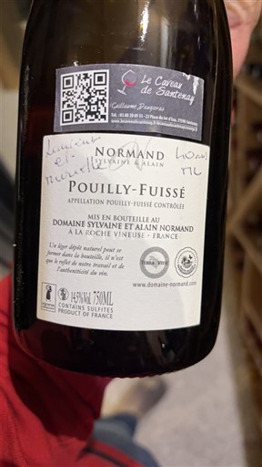 Burgundy Pouilly-Fuissé Domaine Sylvaine et Alain Normand 2019