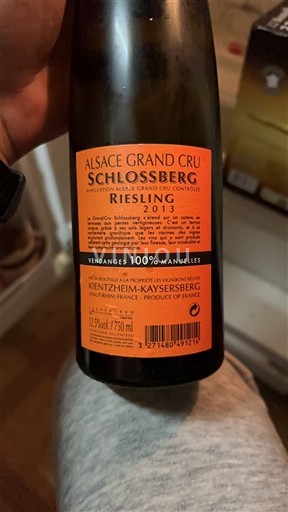 Alsace Ospecificerad Grand Cru Schlossberg 2013