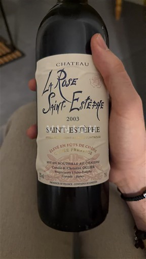Bordeaux Saint-Estèphe Château La Rose Saint-Estèphe Prestige 2003