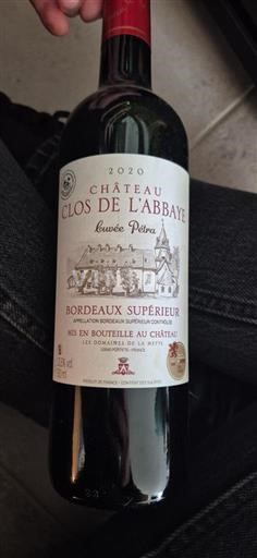 Bordeaux Bordeaux Supérieur Château Clos de l'Abbaye Petra 2020