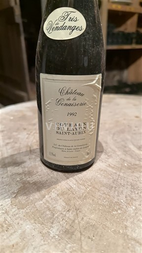 Dolina Loare Coteaux-du-Layon Château La Genaiserie Tris Vendanges 1992