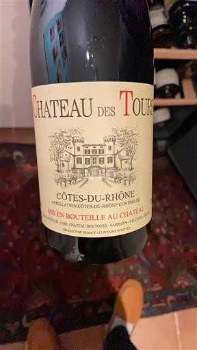 Vinos Rouge sec Réserve Château S Tours 2015 Francia Valle del Ródano Côtes del Ródano AOC