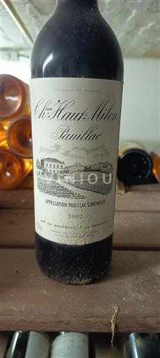 Bordeaux Pauillac Château Haut-Milon 2002