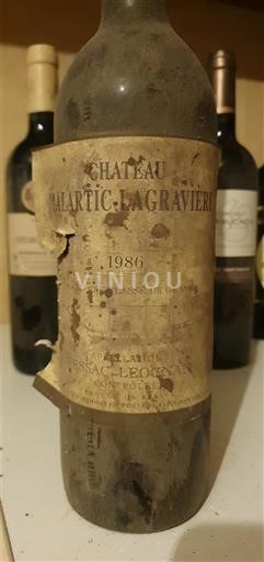 Bordeaux Pessac-Léognan Grand Cru Château Malartic-Lagravière 1986