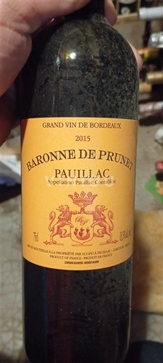 Bordeaux Pauillac Baronne de Prunet 2015