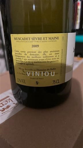 Loiren laakso Muscadet-sèvre-et-maine Domaine Rubis 2009