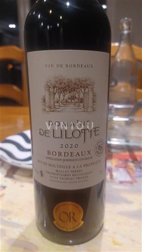 Bordéus Domaine Lilotte 2020