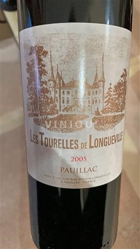 Bordeaux Pauillac Château Pichon Longueville Les Tourelles de Longueville 2005