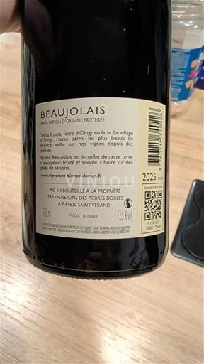Beaujolais Vignerons des Pierres Dorées 2025