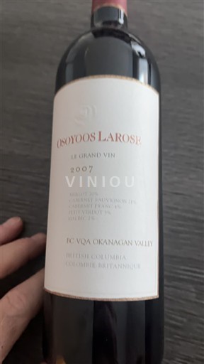 Colombie-Britannique Okanagan Valley Osoyoos Larose Le Grand Vin 2007