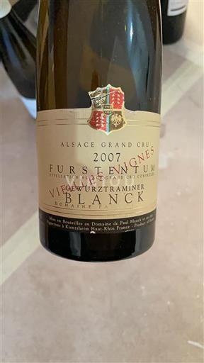 Alsace Gewurztraminer Grand Cru Domaine Paul Blanck 2007
