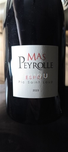 Vinos Rouge sec Esprit Mas Peyrolle 2023 Francia Languedoc Pic-saint-loup AOC