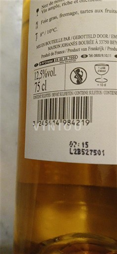 Bordeaux Sauternes Maison Johanès Boubée 2023