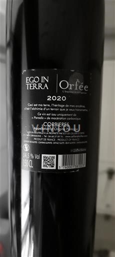 Languedoc Corbières Orfée Ego in Terra 2020