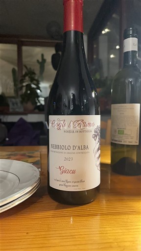 Piedmont Wines Nebbiolo d'Alba Cogli l'Attimo Giacu 2023