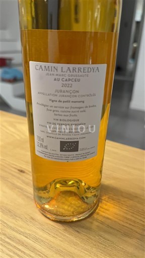 Sydväst Jurançon Camin Larredya Au Capcéu 2022