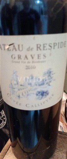Burdeos Graves Château Respide Callipyge 2010