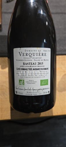 Rhônetal Rasteau Domaine Verquière Hommage 1928, Naissance du Domaine 2015