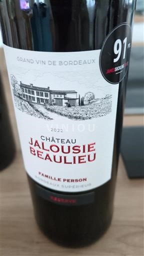 Bordeaux Bordeaux superior Château Jalousie Beaulieu 2022