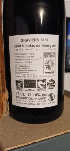 Valle del Loira Saint-Nicolas-De-Bourgueil Domaine Mortier Graviers 2023