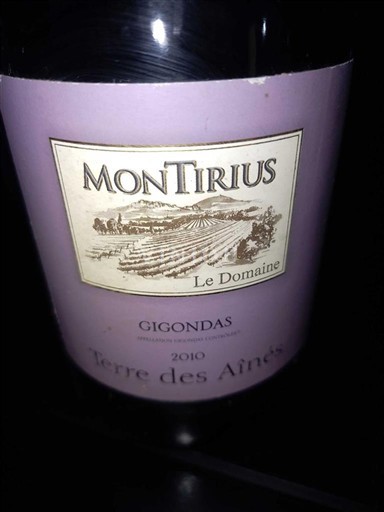 Rhône-dalen Gigondas Montirius Terre des Aînés 2010